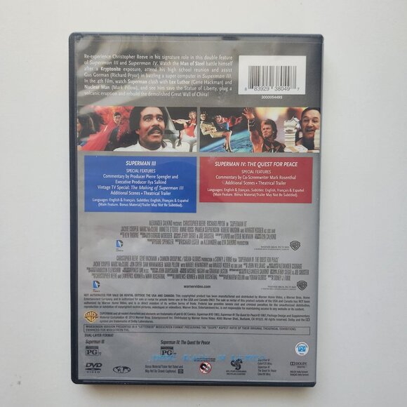 Superman III & IV Double Feature DVD Warner Bros. Release - Picture 2 of 8